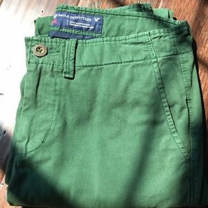 AEO slim hunter green chinos 30/34